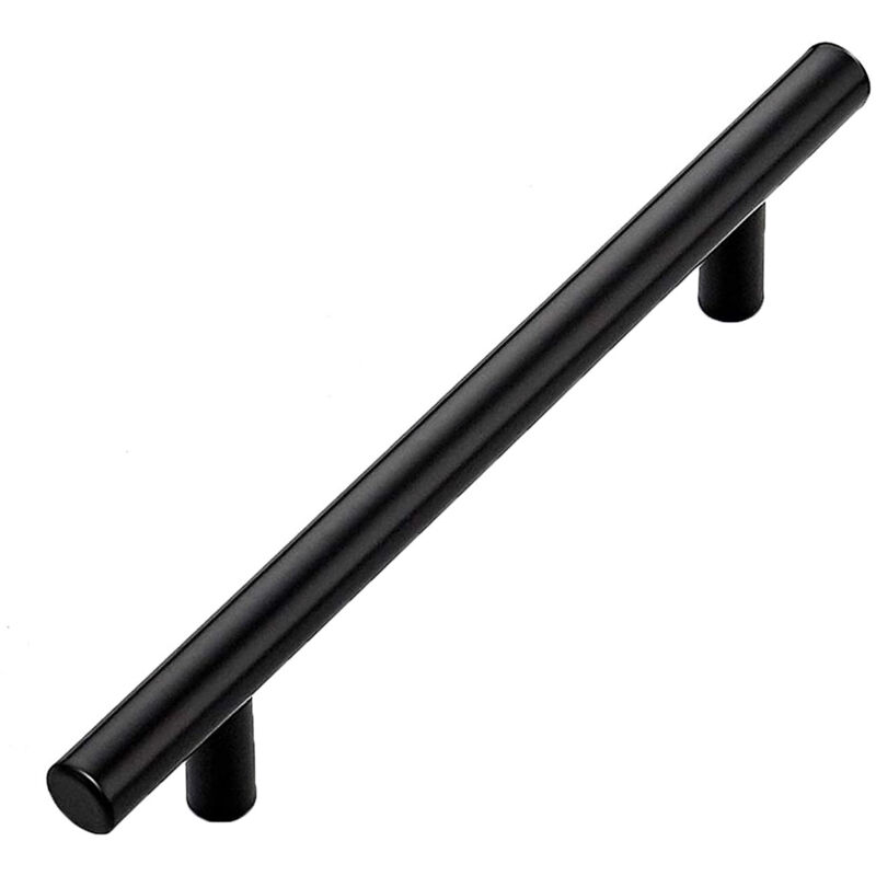 foto del prodotto langray set di 4 maniglie per mobili da cucina in acciaio inossidabile nero, interasse fori 128 mm. maniglie per mobili in acciaio inossidabile.