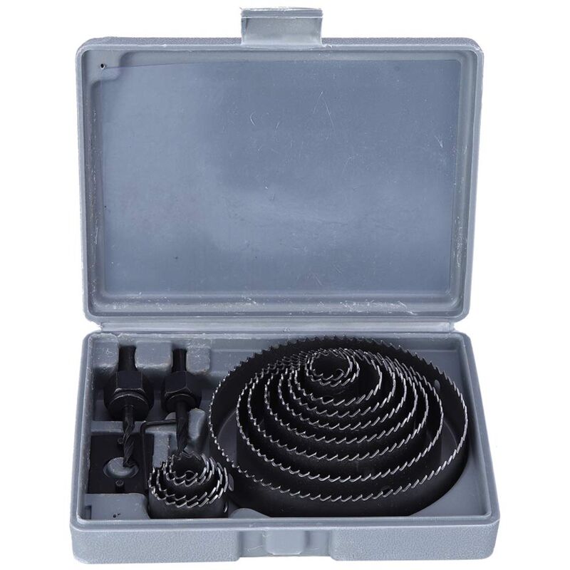 foto del prodotto langray set di seghe a tazza, set di seghe a tazza da 16 pezzi, punte per trapano in carburo, utensili per lavorazione del legno durevoli