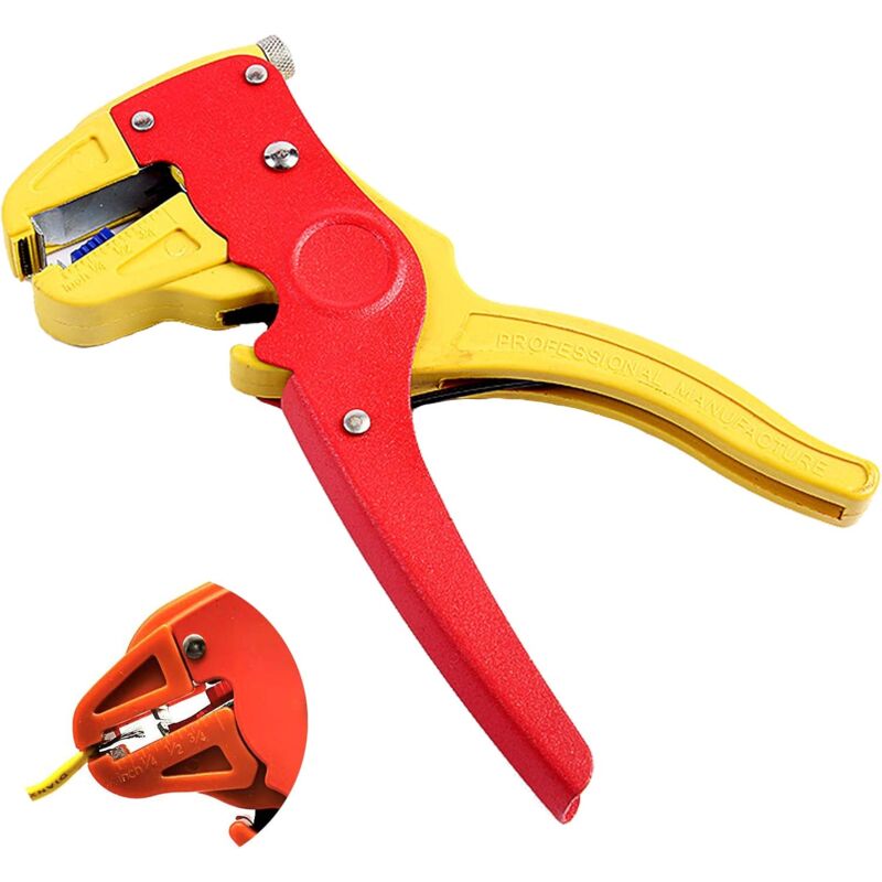 foto del prodotto langray spellafili automatico con regolazione manuale, spelafili elettrico per cavi da 0,2 4 mm , strumento di regolazione automatica del morsetto