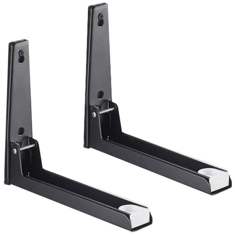 foto del prodotto langray supporto per microonde in acciaio inossidabile da 2 pezzi, supporto per microonde con braccio estensibile, ripiano per microonde da parete,
