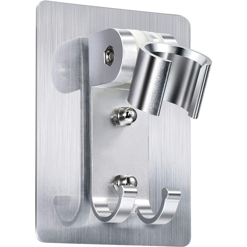foto del prodotto langray supporto per soffione doccia adesivo resistente soffione doccia supporto per montaggio a parete regolabile supporto per bacchetta doccia