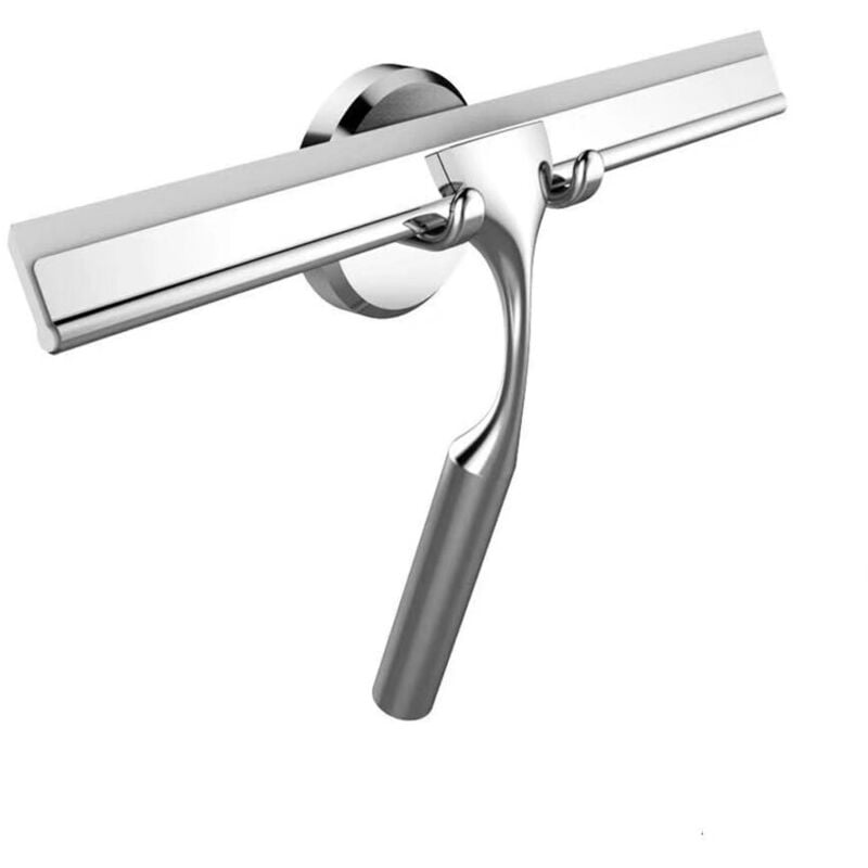 foto del prodotto langray tergivetro per doccia con gancio a ventosa per la pulizia di vetri, specchi e porte, in acciaio inossidabile antiruggine.