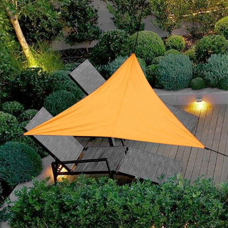 foto del prodotto langray vela ombreggiante, telo ombreggiante, vela triangolare, tenda da sole in tessuto impermeabile, protezione uv, resistente e traspirante, per