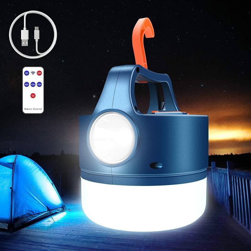 foto del prodotto lantern d rechargeab usb o lampada solare da campeggio 2400mah lampada torcia 5 modalit impermeabile portatile da appendere per campeggio, coltura,