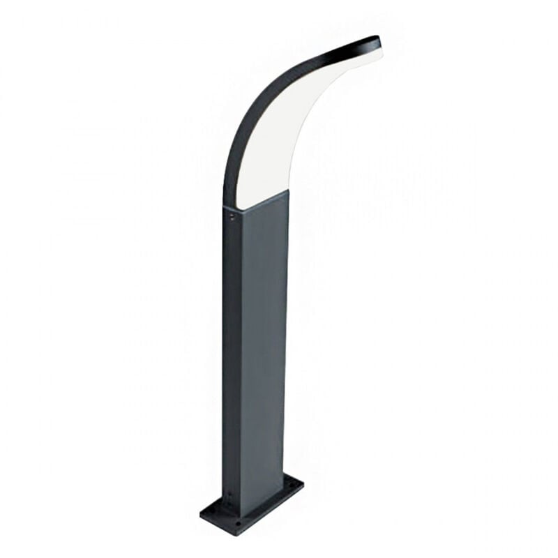 foto del prodotto lanterna a paletto virgola lampada da esterno in alluminio h 62,5 cm