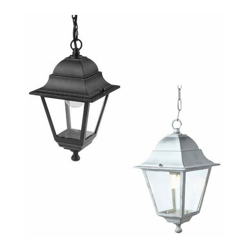 foto del prodotto lanterna a sospensione applique esterno lampada bianca illuminazione old sovil colore bianco argento