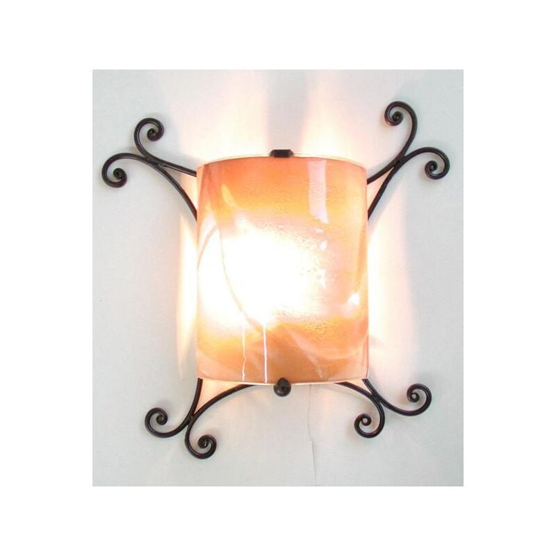foto del prodotto lanterna applique coppo in ferro battuto lanterne applique lampione lampade