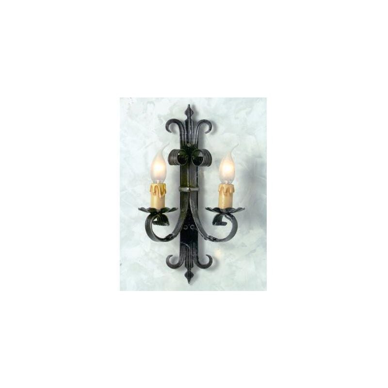 foto del prodotto lanterna applique veneta 2 luci ferro battuto lanterne applique lampione lampade
