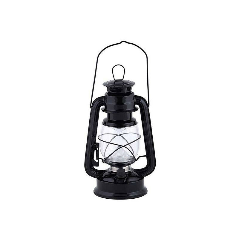 foto del prodotto lanterna classica a led nera 24cm appendibile