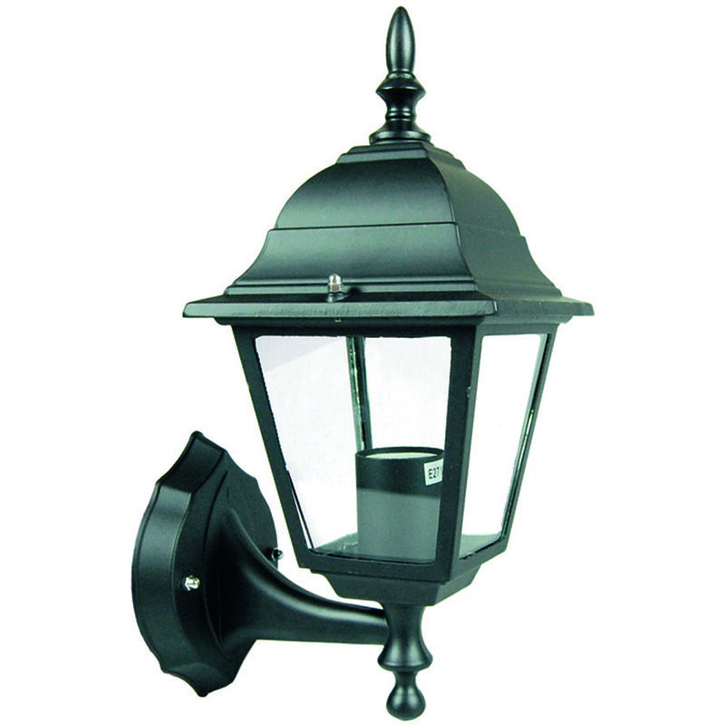 foto del prodotto lanterna con braccio inferiore modello new york 60w ip44 mm.192x370h. colore nero