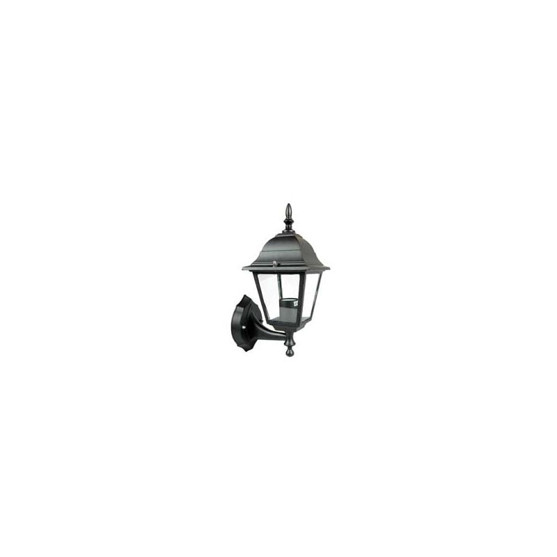 foto del prodotto lanterna con braccio inferiore modello new york 60w ip44 mm.192x370h. colore nero