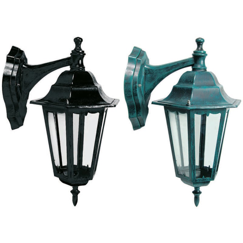 foto del prodotto lanterna con braccio superiore modello berlino 60w ip44 mm.215x325h. colore nero