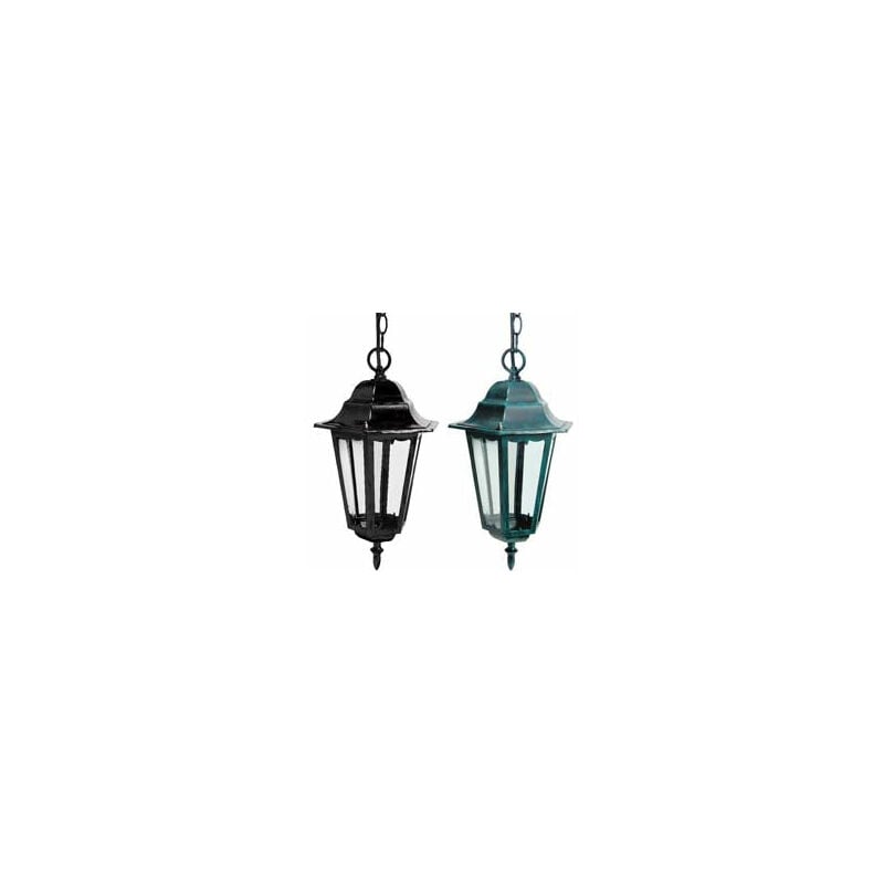 foto del prodotto lanterna con catena modello berlino 60w ip44 mm.192x192x947h. colore nero