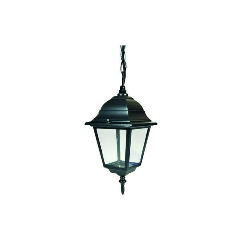 foto del prodotto lanterna con catena modello new york 60w ip44 mm.150x150x970h. colore nero
