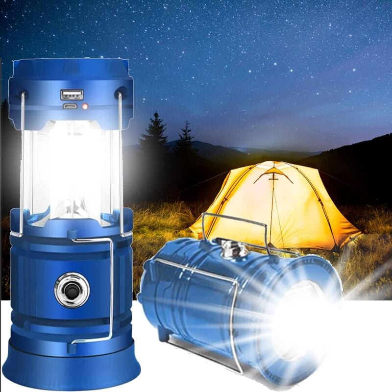 foto del prodotto lanterna da campeggio a led, luce da campeggio a led ricaricabile, torcia a led portatile ultra luminosa, illuminazione da campeggio impermeabile,