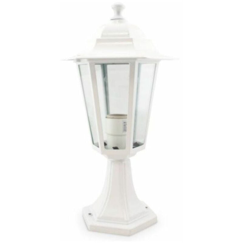 foto del prodotto lanterna da giardino alluminio e27 60w bianca gsc 000700077