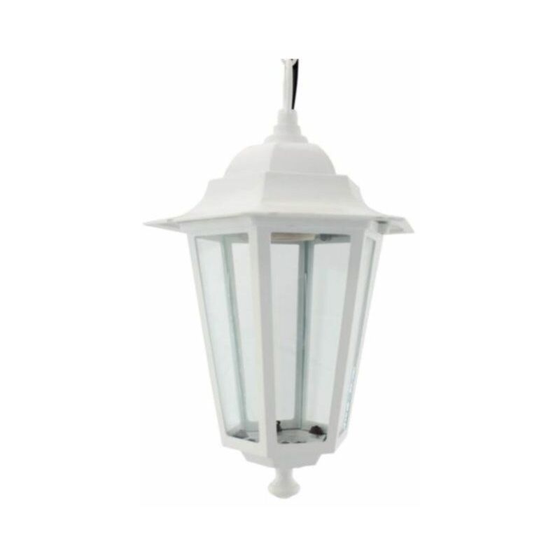 foto del prodotto lanterna da giardino alluminio sospensione e27 60w bianco gsc 000700075