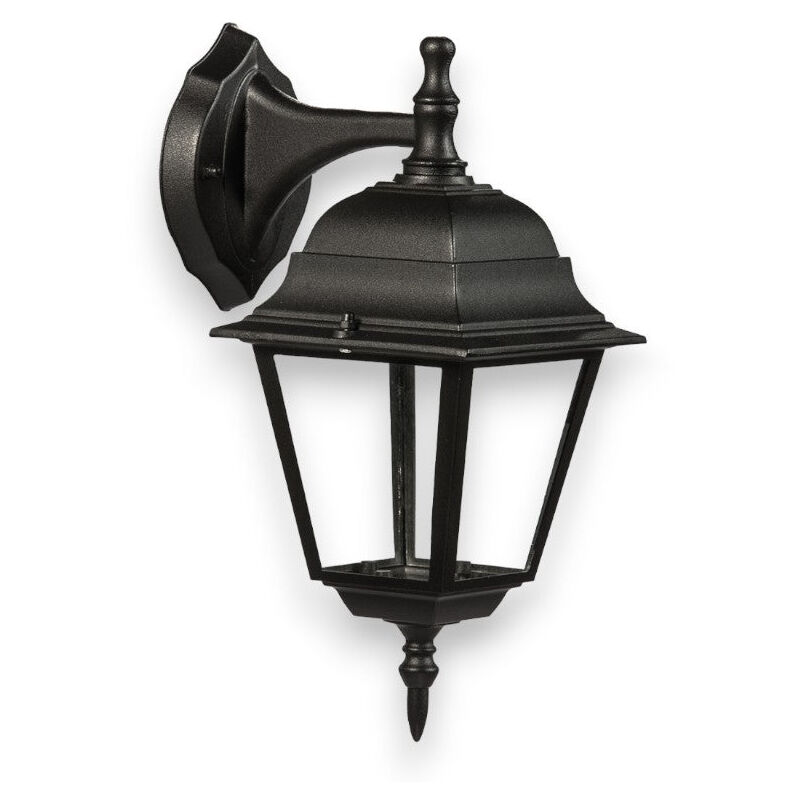 foto del prodotto lanterna da parete in alluminio con diffusori in vetro illuminazione esterna