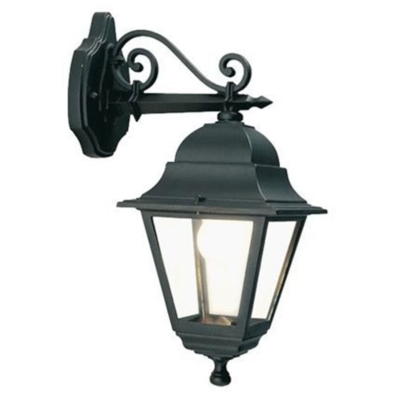 foto del prodotto lanterna da parete old nero lampada da esterno in alluminio anticato 60 w in basso