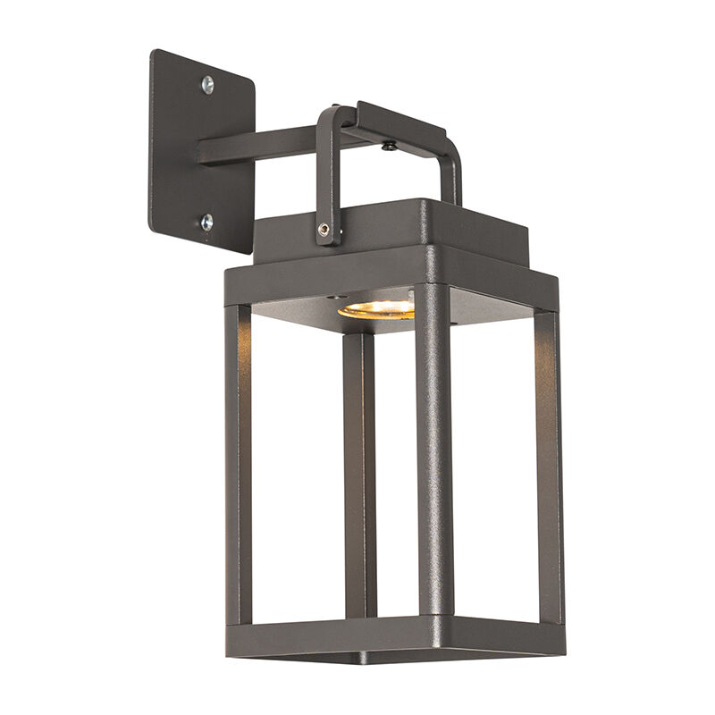 foto del prodotto lanterna da parete yara moderno alluminio grigio scuro allungato non sostituibile led max. 1 x 2.6 watt qazqa