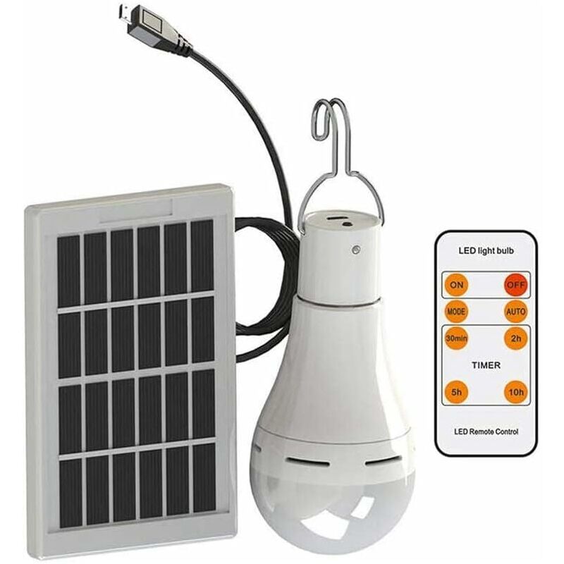 foto del prodotto lanterna da tenda ricaricabile con lampada a sospensione portatile alimentata a energia solare con illuminazione con telecomando per campeggio 7 w 
