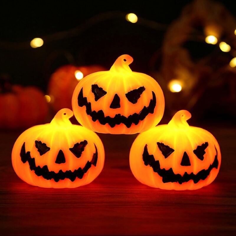 foto del prodotto lanterna di zucca portatile, lanterna da tavolo di halloween, decorazione lanterna di halloween, lanterna a led di halloween, lanterne di candela