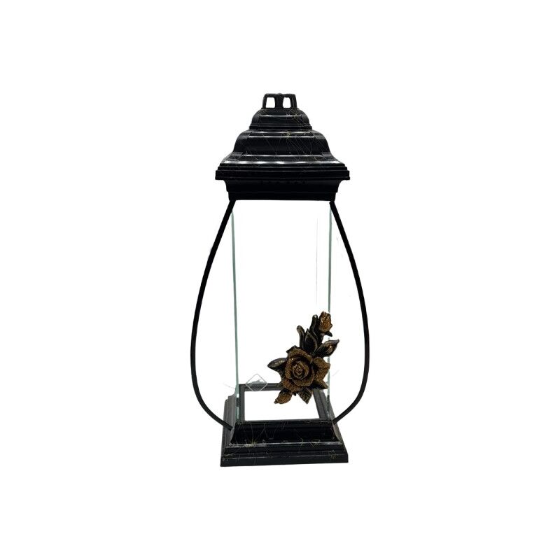foto del prodotto lanterna firenze sz decorata filo oro nero 1 pezzo