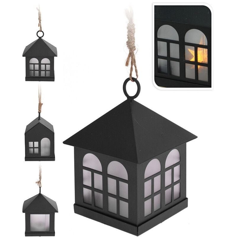 foto del prodotto lanterna led 6x8cm nera