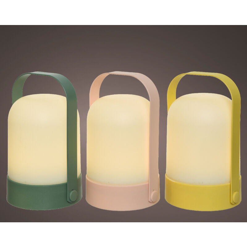 foto del prodotto lanterna led in plastica tonda esterno 3 colori assortiti d15x21h cm