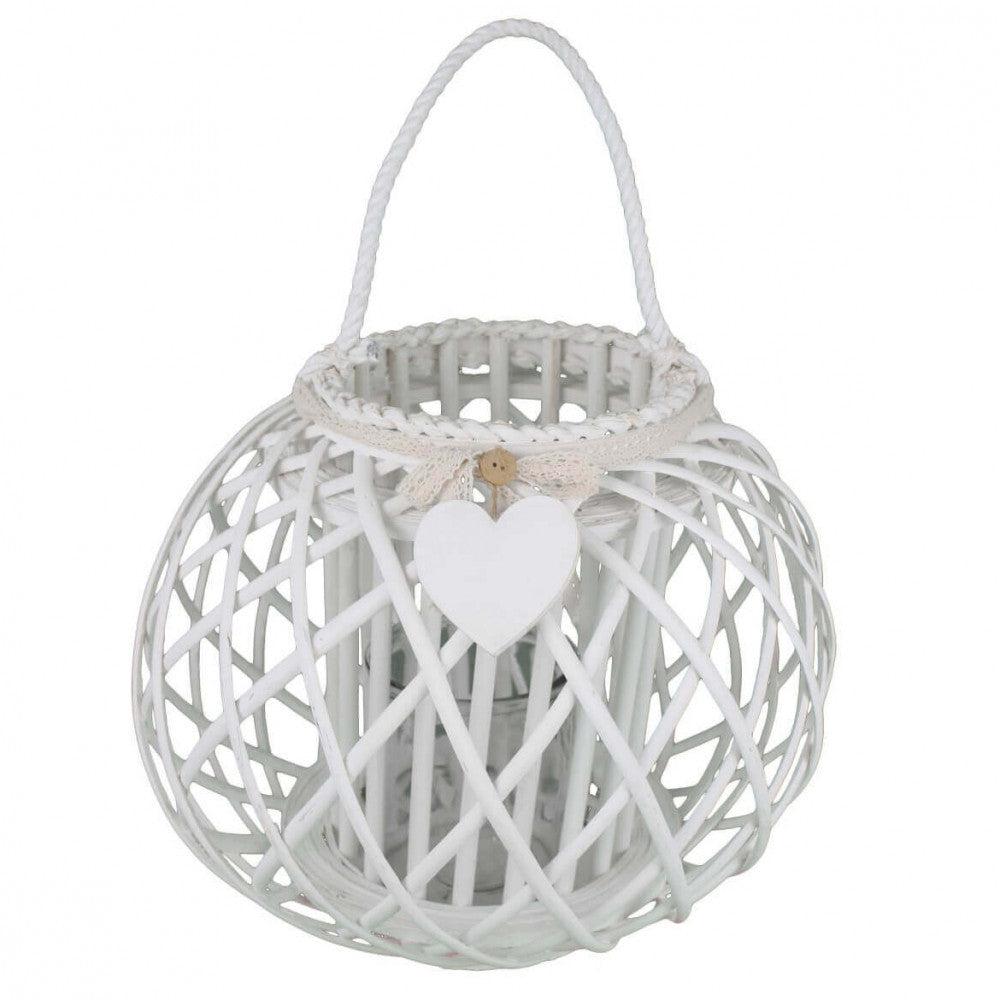 foto del prodotto lanterna lorelie in vimini bianco