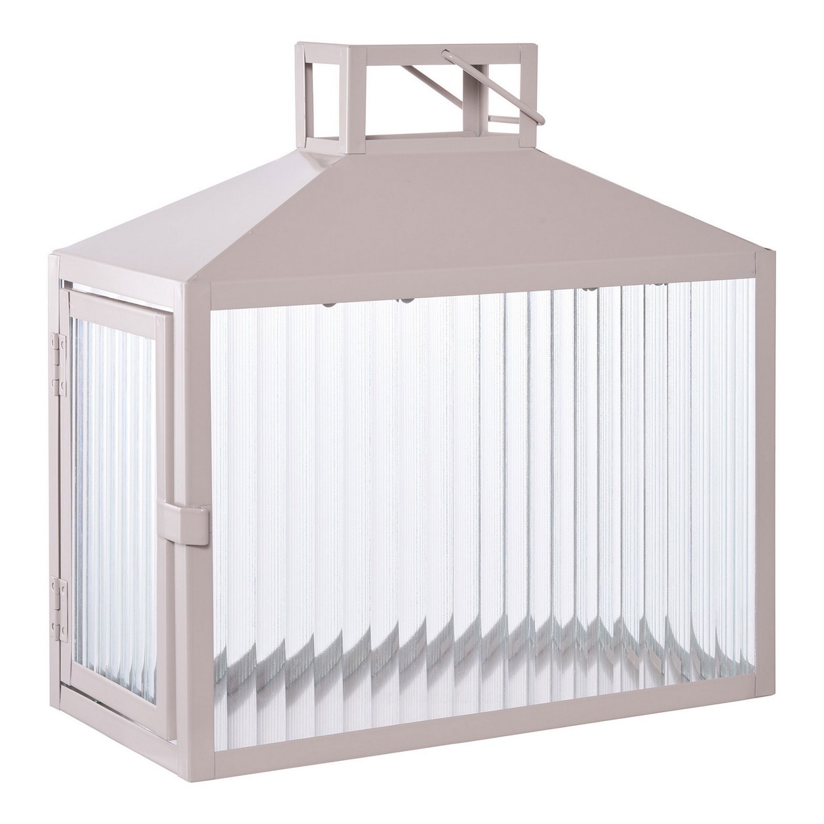 foto del prodotto lanterna lucca, beige, metallo, 13x26,5x26,5 cm, epikasa
