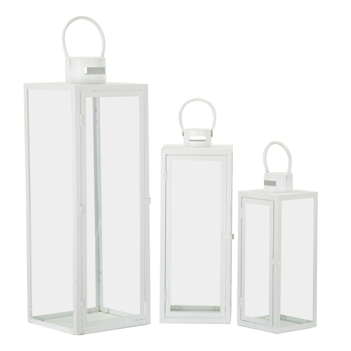 foto del prodotto lanterna maris, bianco, metallo, 22x22x66 cm, epikasa