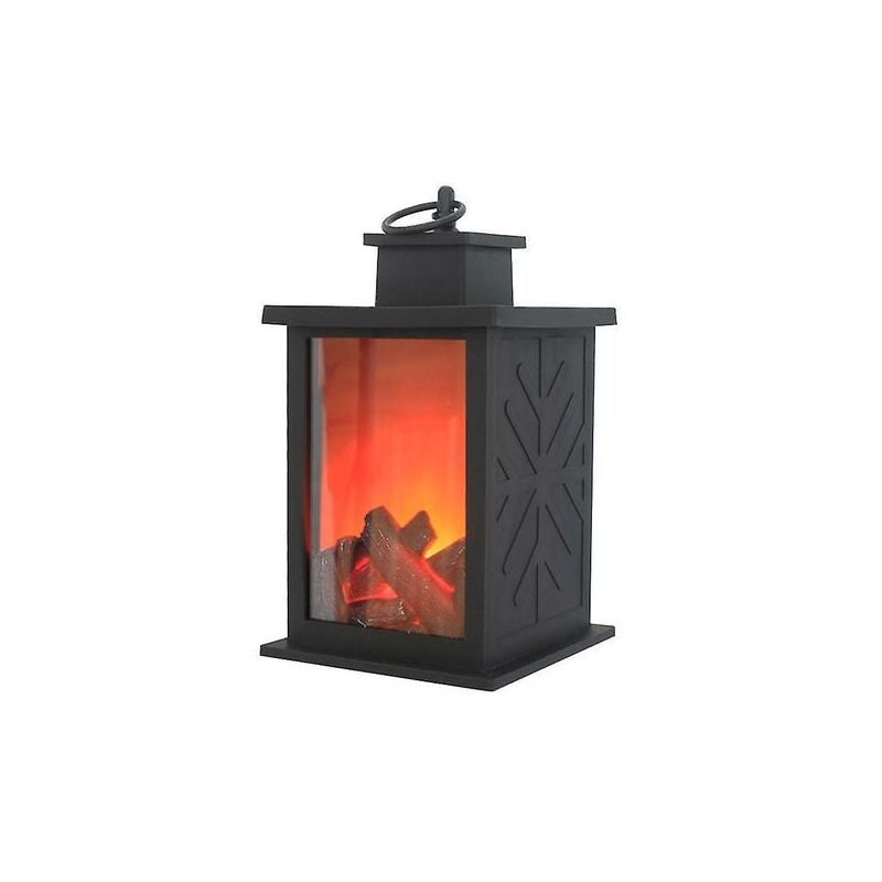 foto del prodotto lanterna per camino a led con interruttore touch, lampada per camino a fiamma realistica, funzionamento tramite usb lampada per camino rettangolare 