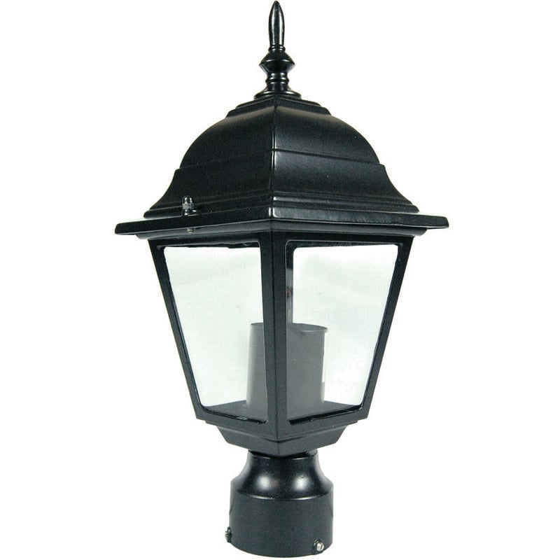 foto del prodotto lanterna per palo mm.60 modello new york 60w ip44 nero mm.150x367h. colore nero