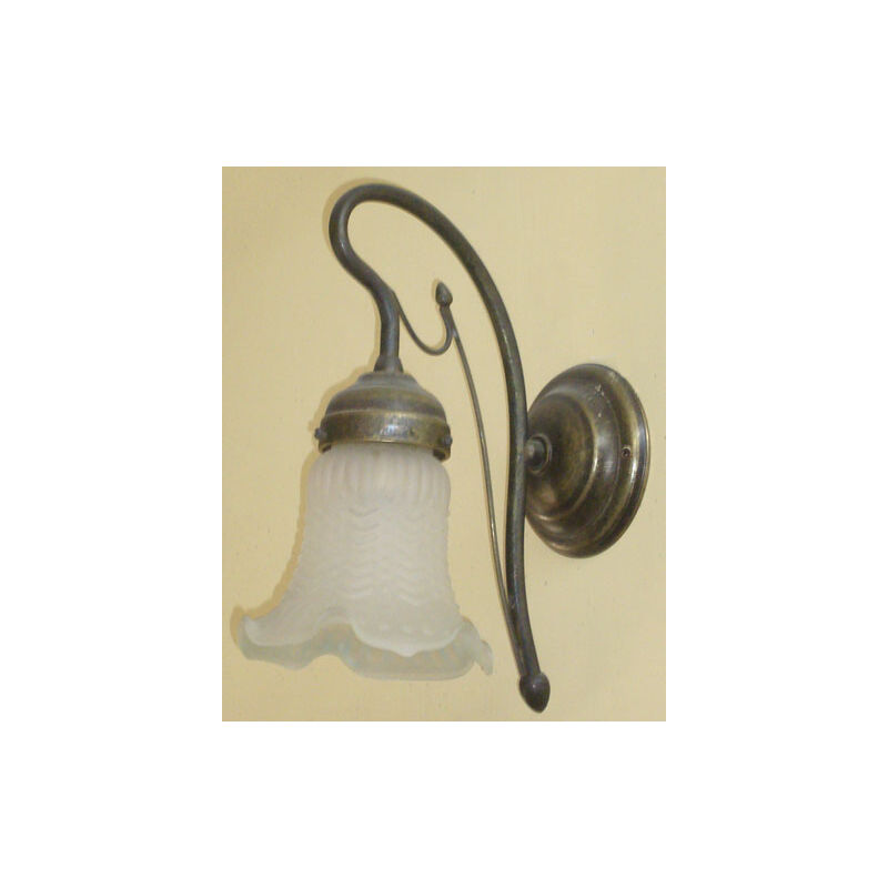foto del prodotto lanterna plafoniera lampada applique da parete oliva cm15x21xh27 ottone bronzato