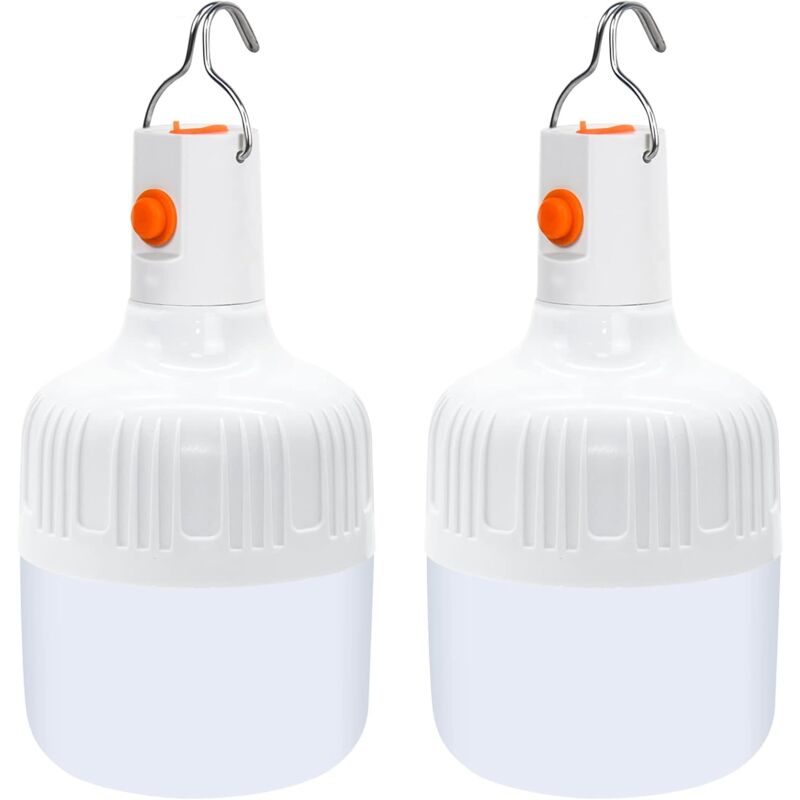 foto del prodotto lanterna portatile a led da appendere, 2 confezioni, 3 modalit di illuminazione, ricaricabile tramite usb, per campeggio, giardino, esterno