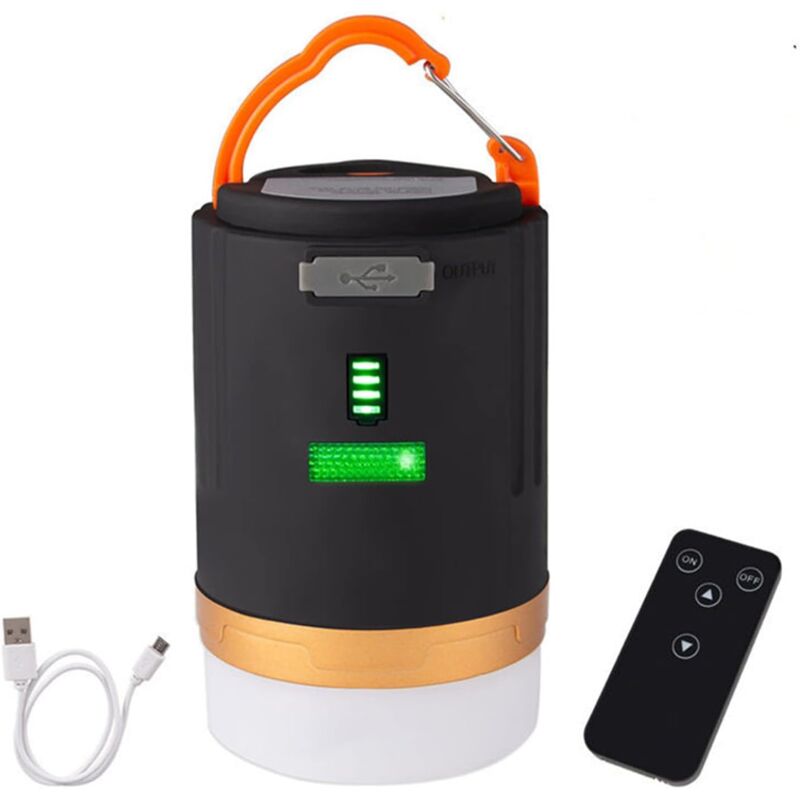 foto del prodotto lanterna portatile da campeggio ricaricabile tramite usb lanterna da esterno con telecomando lanterna led magnetica impermeabile dimmerabile per