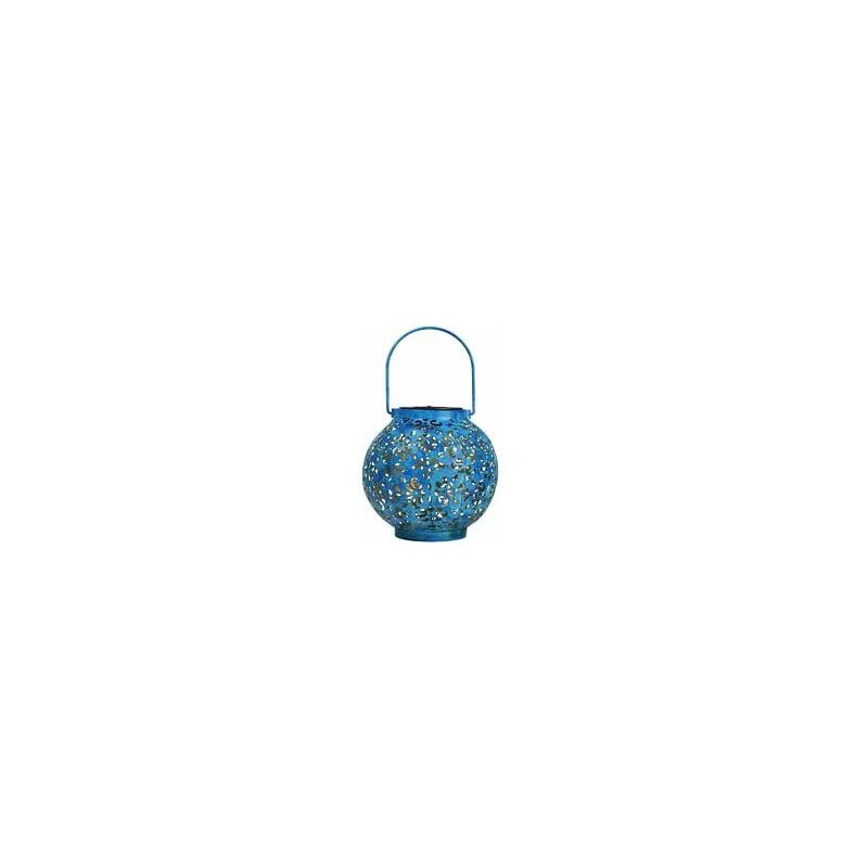 foto del prodotto lanterna solare in ferro battuto illuminazione decorativa per esterni, lampada sospesa per cortile da giardino mano 