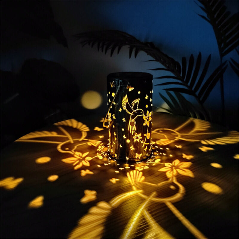 foto del prodotto lanterna solare ombra, impermeabile, illuminazione per esterni, lanterna cava retr , arte decorativa, illuminazione da giardino