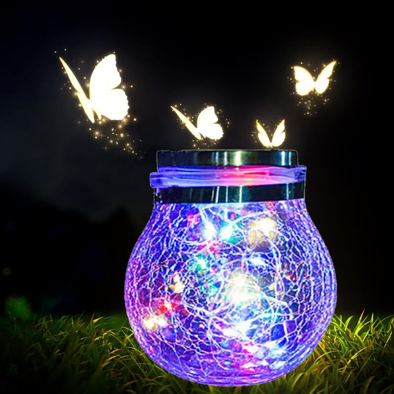 foto del prodotto lanterna solare per il giardino luce solare impermeabile per esterni 20 led, illuminazione solare decorativa per il giardino, globo solare in