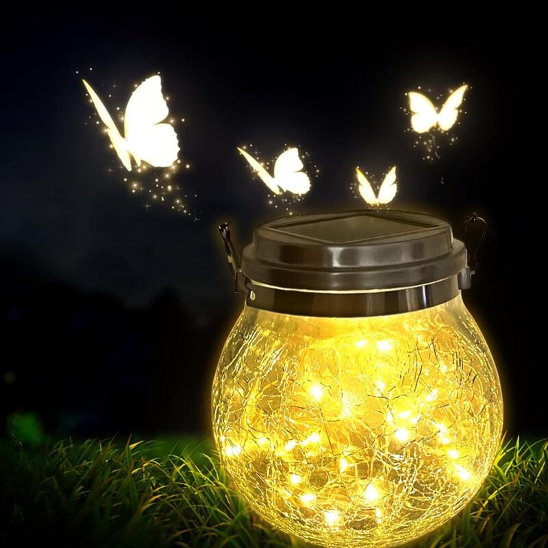 foto del prodotto lanterna solare per il giardino luce solare impermeabile per esterni 30 led, illuminazione solare decorativa per il giardino, globo solare in