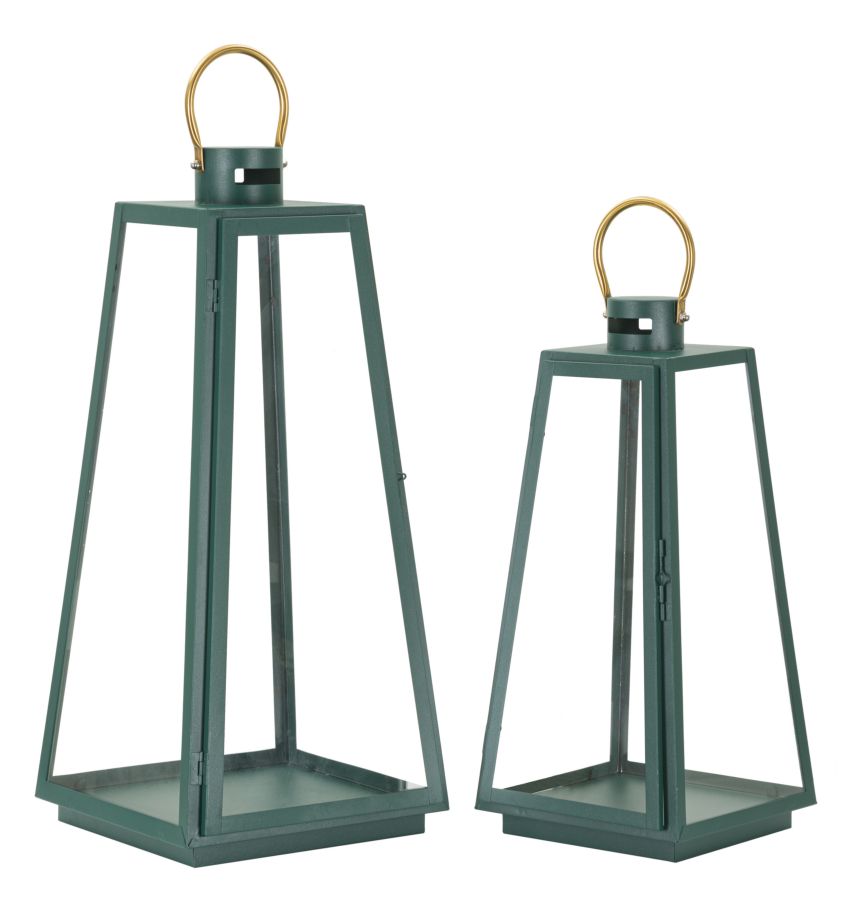 foto del prodotto lanterne grent set 2 pz cm 25x25x57 20x20x45