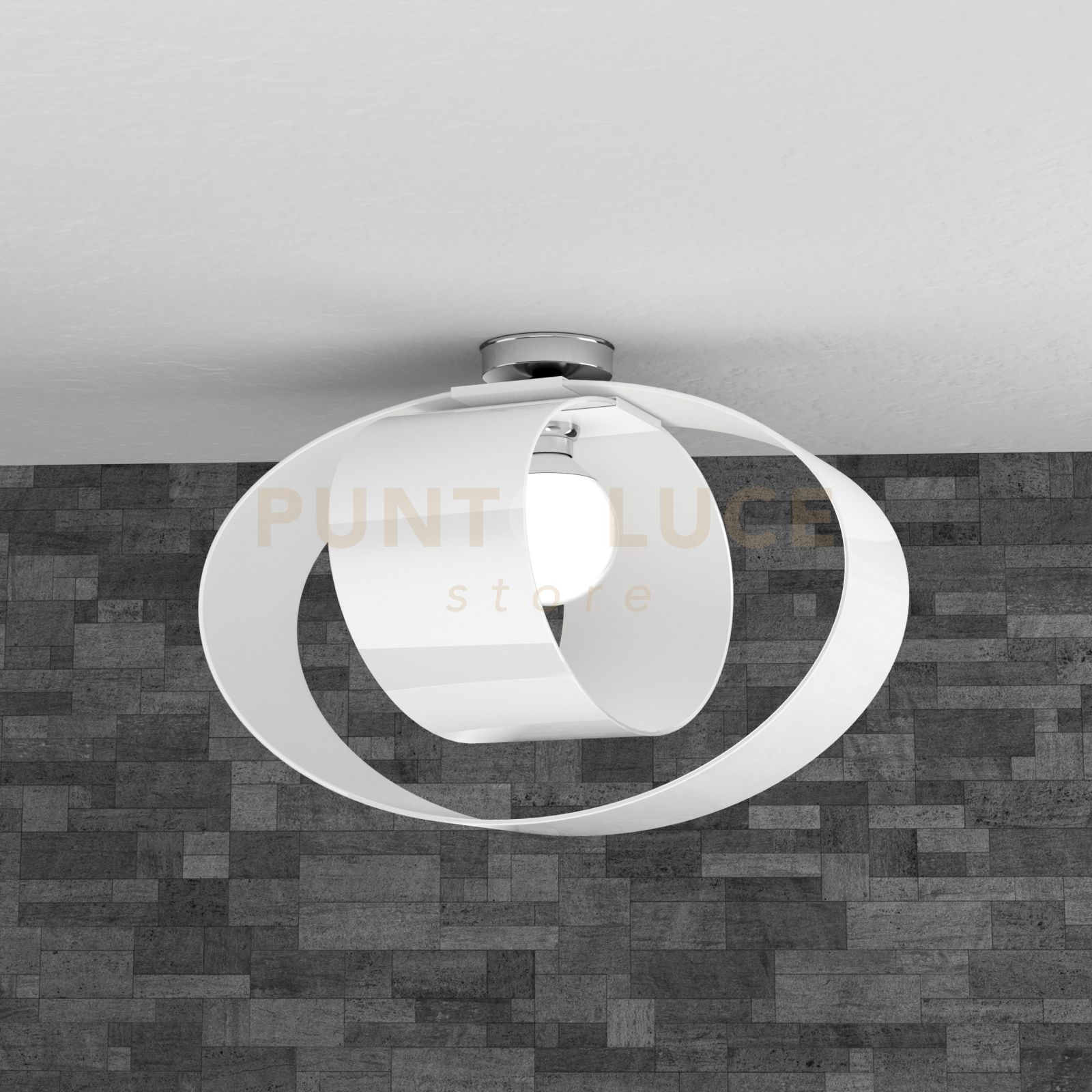 foto del prodotto lap plafoniera d.55 cm. 1 luce bianco 1146-pl55-bi