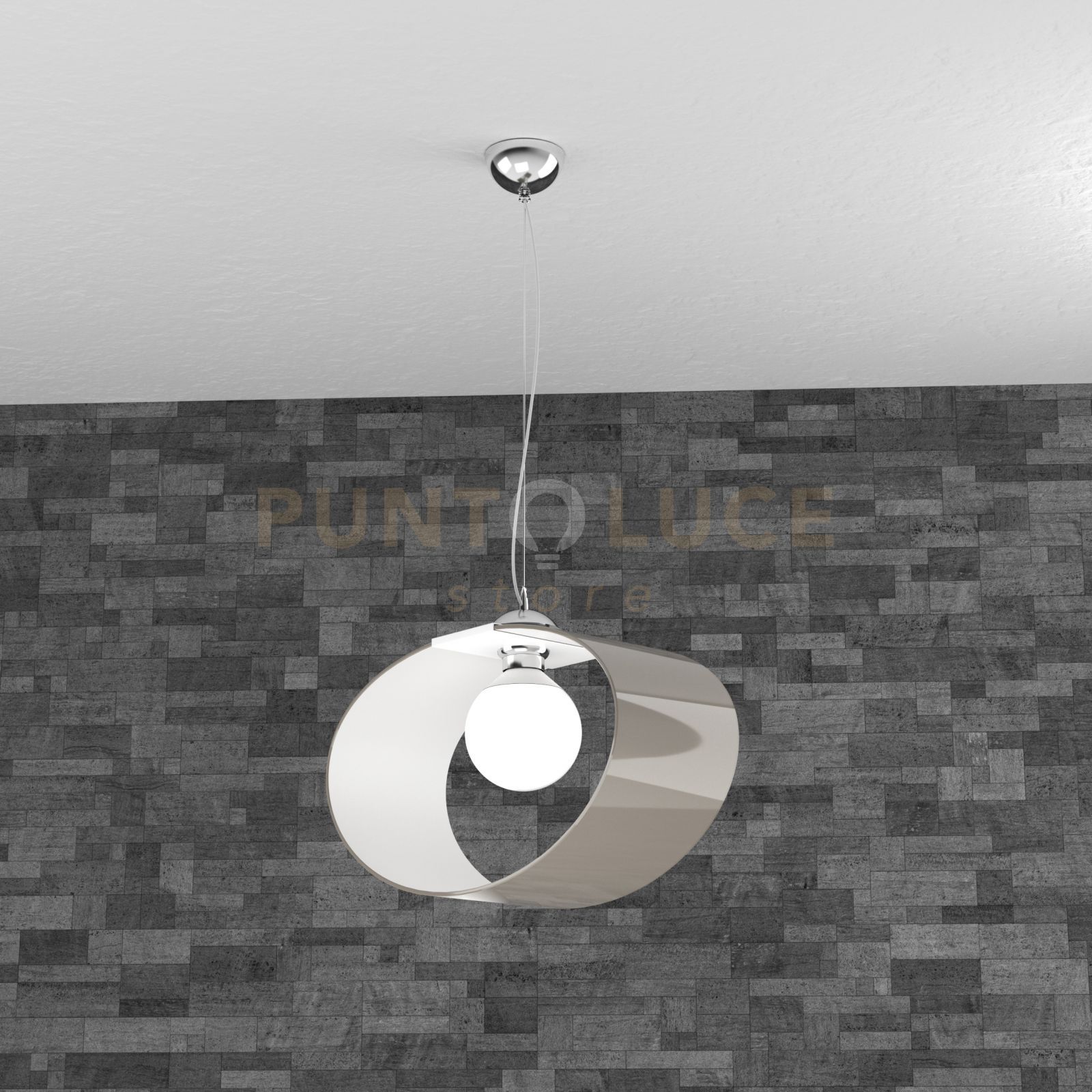 foto del prodotto lap sospensione d.40 cm. 1 luce tortora 1146-s40-to