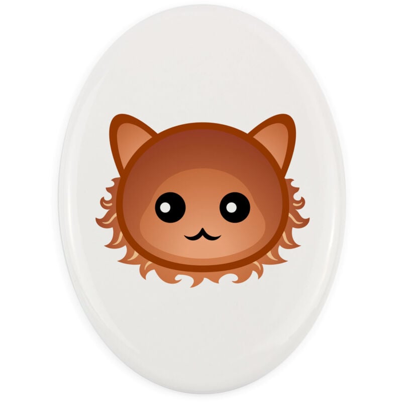 foto del prodotto laperm lapide in ceramica con grafica e iscrizione di art dog