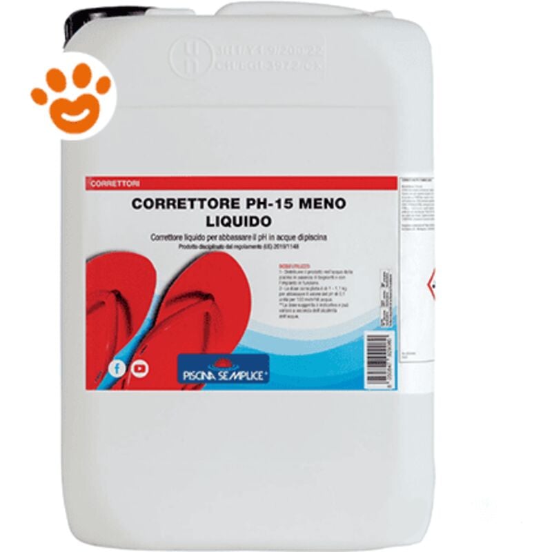 foto del prodotto lapi correttore ph 15 meno liquido confezione da 10 kg