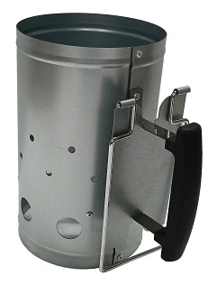 foto del prodotto lapillo accendi carbone zinc. diam.cm.17x27,5h doppia manigl