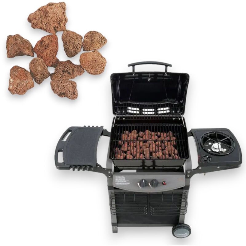 foto del prodotto lapillo pietra lavica per barbecue a gas confezione 2 kg