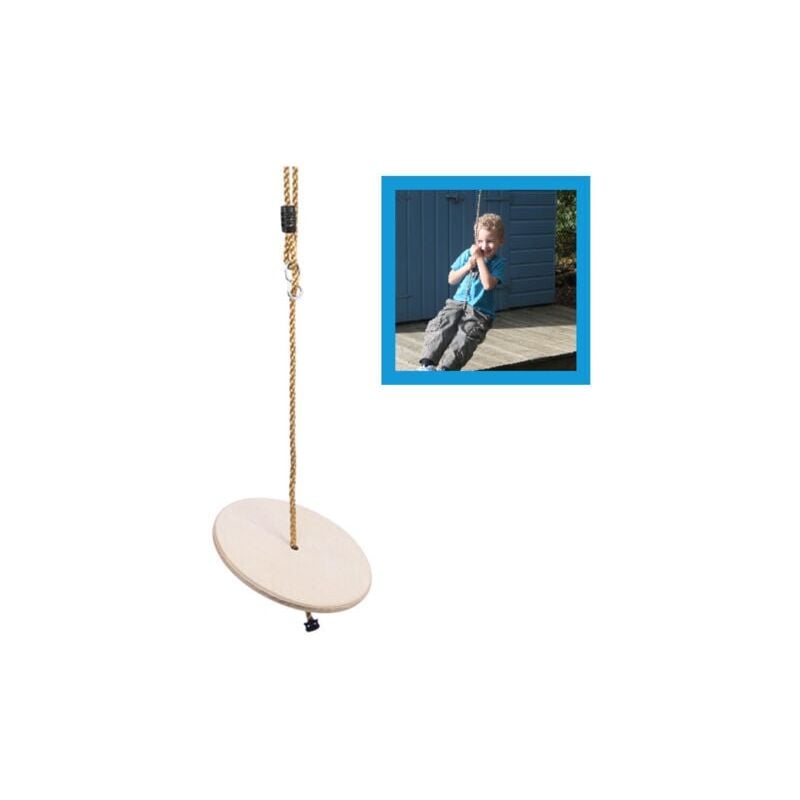 foto del prodotto large balan oire disque en bois si ge rond avec corde r glable pour enfants