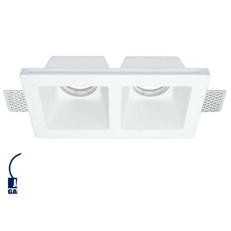 foto del prodotto larghezza rettangolare bianca 118mm 2xgu10 max 35w